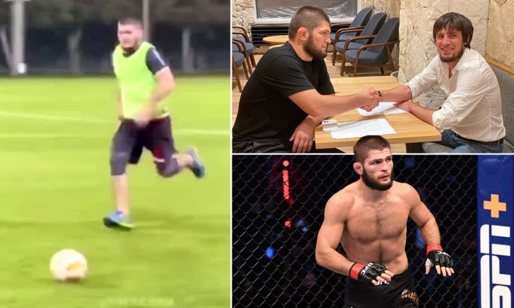 Ex-lutador do UFC Khabib Nurmagomedov realiza sonho de se tornar em jogador de futebol profissional 66a84e88-ac46-428c-a566-d29c42f75621