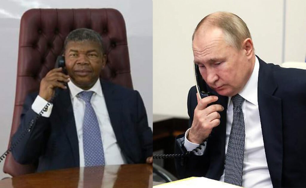Presidente João Lourenço fala ao telefone com Vladimir Putin sobre as consequências da guerra na Ucrânia