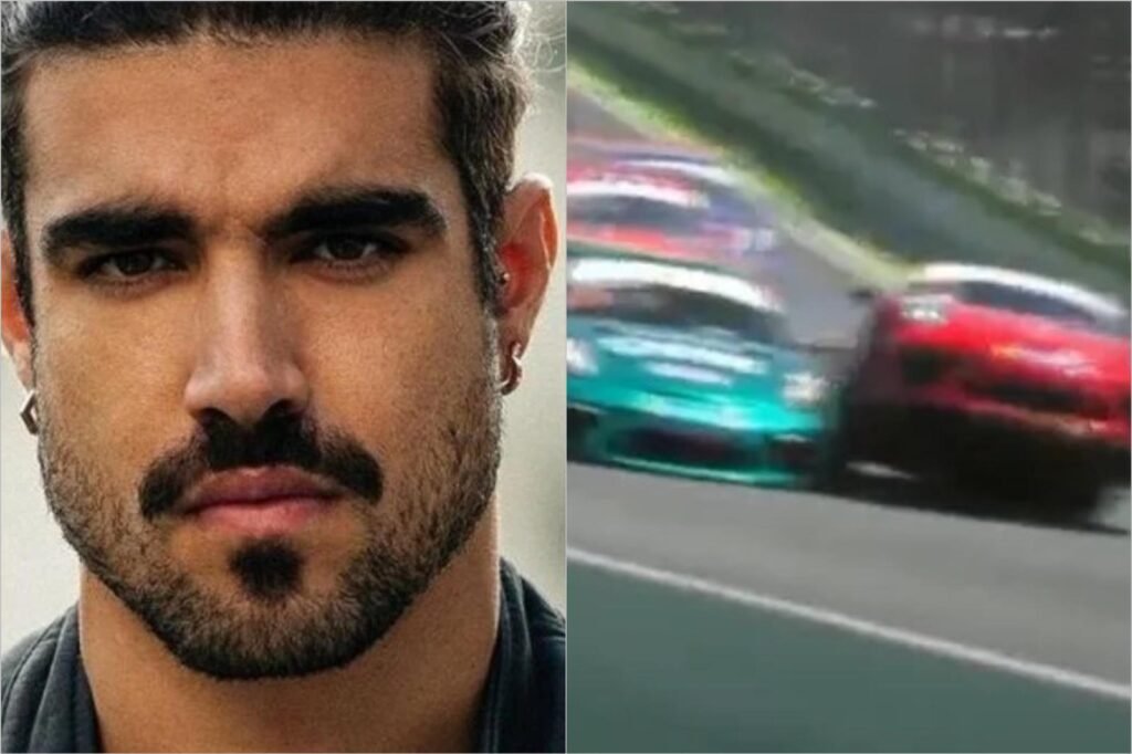 Ator brasileiro Caio Castro sofre acidente durante prova de automobilismo