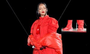 Tênis usados por Rihanna no show do Super Bowl avaliados no valor da renda de um ano de um apartamento do Kilamba