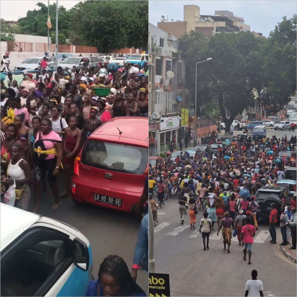 Mamãs Zungueiras saem às ruas e manifestam-se junto do GPL e do Palácio da Justiça