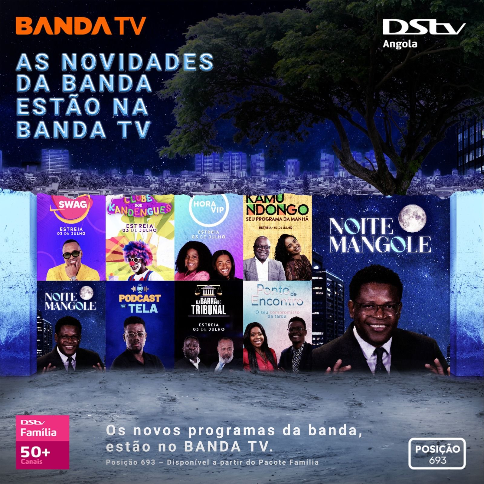 Banda TV Renova Programação 10 anos com a “nossa televisão” na DStv