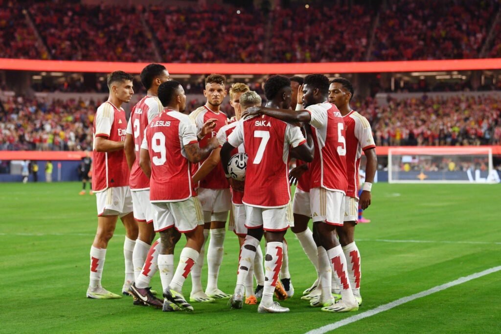 Arsenal vence Barcelona por 5-3, em jogo de pré-temporada Arsenal vence Barcelona por 5-3, em jogo de pré-temporada