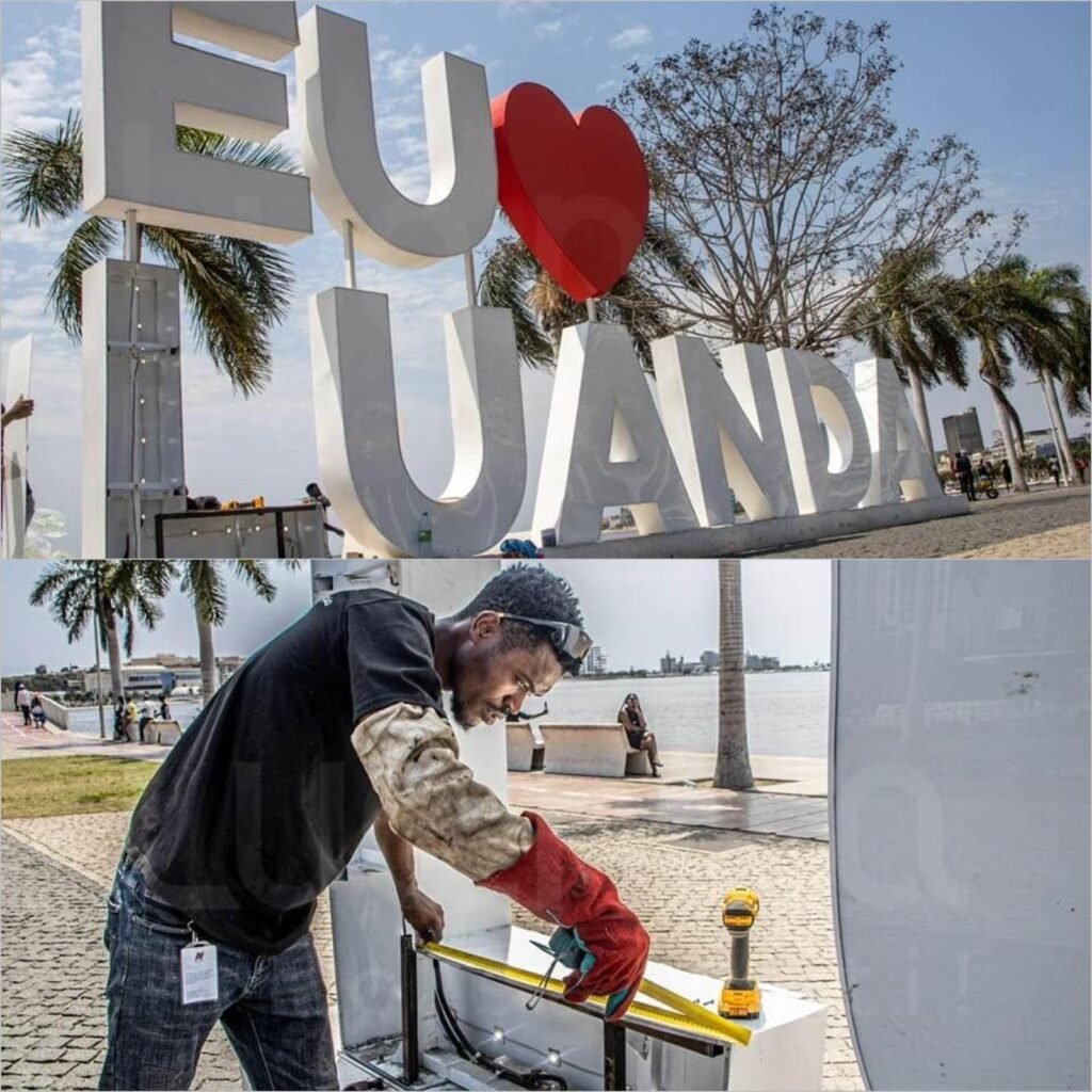 GPL procede reparação do letreiro "Eu Amo Luanda" após ter sido vandalizado